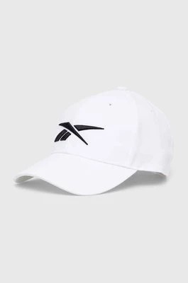 Zdjęcie produktu Reebok czapka z daszkiem kolor biały z aplikacją