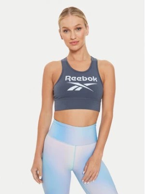 Zdjęcie produktu Reebok Top Big Logo Cotton Bralette 100076022 Szary Slim Fit