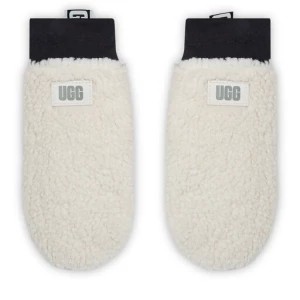 Zdjęcie produktu Rękawiczki Damskie Ugg W Sherpa Mitten W Logo Tape 21631 Biały