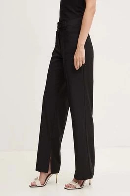 Zdjęcie produktu Remain spodnie z domieszką wełny Slim Suiting Pants kolor czarny proste high waist 501907100