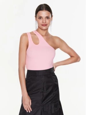 Zdjęcie produktu Remain Top Ribbed Jersey RM2216 Różowy Slim Fit