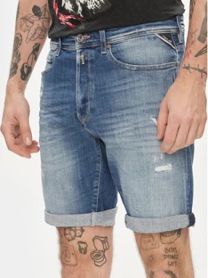 Zdjęcie produktu Replay Szorty jeansowe MA981Q.000.141 656 Niebieski Slim Fit