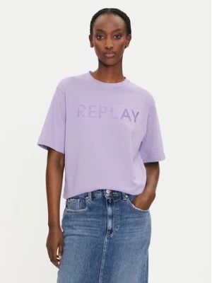 Zdjęcie produktu Replay T-Shirt W3698R.000.23188P Fioletowy Regular Fit