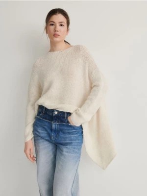 Zdjęcie produktu Reserved - Asymetryczny sweter - kremowy