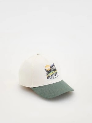 Zdjęcie produktu Reserved - Bawełniana czapka z daszkiem - złamana biel