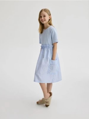 Zdjęcie produktu Reserved - Bawełniana sukienka - jasnoniebieski