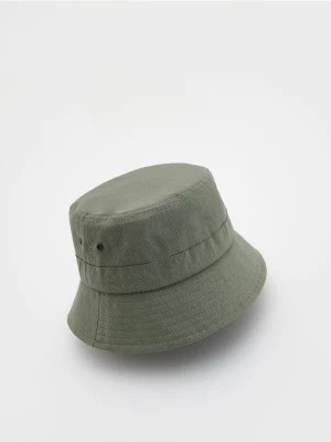 Zdjęcie produktu Reserved - Bawełniany bucket hat - oliwkowy