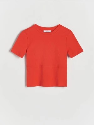 Zdjęcie produktu Reserved - Bawełniany t-shirt - czerwony