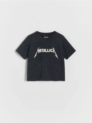 Zdjęcie produktu Reserved - Bawełniany t-shirt Metallica - ciemnoszary