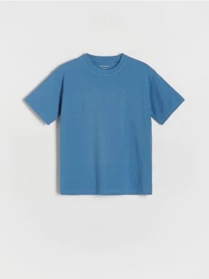 Zdjęcie produktu Reserved - Bawełniany t-shirt oversize - granatowy