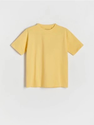 Zdjęcie produktu Reserved - Bawełniany t-shirt oversize - pomarańczowy