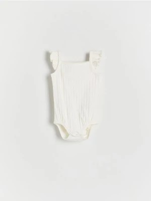 Zdjęcie produktu Reserved - Body z falbankami - złamana biel