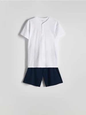 Zdjęcie produktu Reserved - Dwuczęściowa piżama z wiskozą - biały