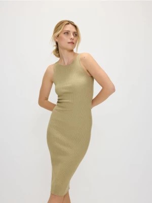 Zdjęcie produktu Reserved - Dzianinowa sukienka midi - oliwkowy