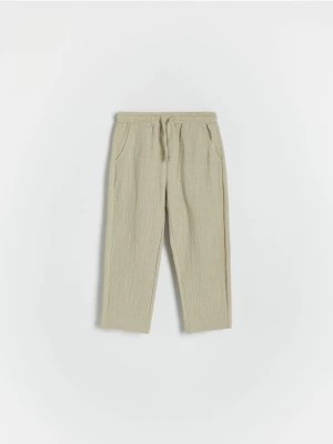 Zdjęcie produktu Reserved - Dzianinowe spodnie chino - oliwkowy