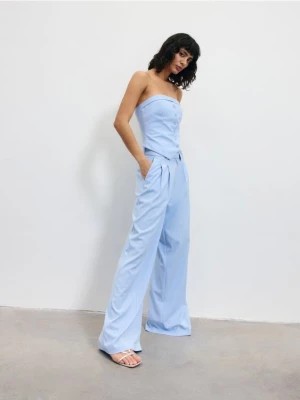 Zdjęcie produktu Reserved - Garniturowe spodnie z wiskozą - jasnoniebieski