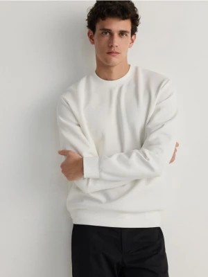 Zdjęcie produktu Reserved - Gładka bluza z bawełną - złamana biel