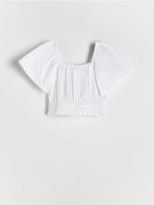 Zdjęcie produktu Reserved - Gładka bluzka z bufkami - biały