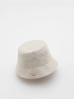 Zdjęcie produktu Reserved - Kapelusz bucket hat z lnem - kremowy