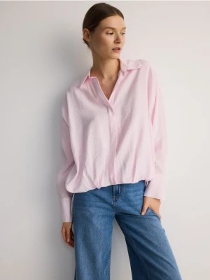 Zdjęcie produktu Reserved - Koszula oversize z wiskozą - pastelowy róż