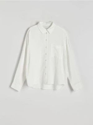 Zdjęcie produktu Reserved - Koszula z bawełnianego muślinu - biały