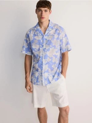 Zdjęcie produktu Reserved - Koszula z kwiatowym printem - jasnoniebieski