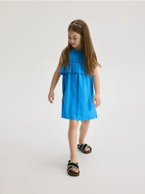 Zdjęcie produktu Reserved - Muślinowa sukienka z falbanką - jasnoniebieski