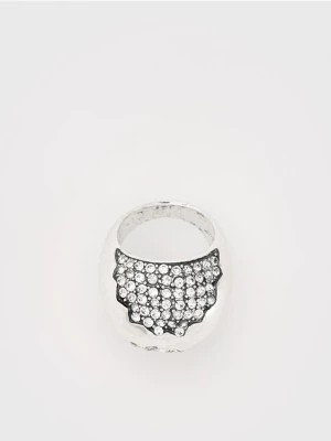 Zdjęcie produktu Reserved - Pierścionek z kryształkami - srebrny