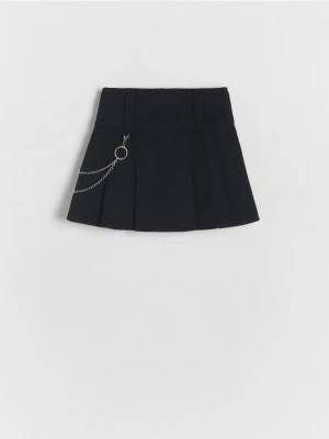 Zdjęcie produktu Reserved - Plisowana spódnica z łańcuchem - czarny