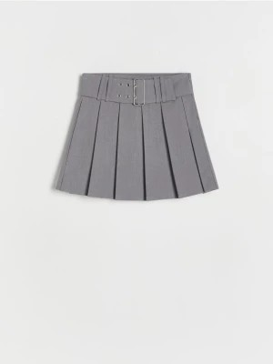 Zdjęcie produktu Reserved - Plisowana spódnica z paskiem - ciemnoszary