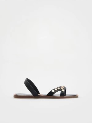 Zdjęcie produktu Reserved - Skórzane sandały z ćwiekami - czarny