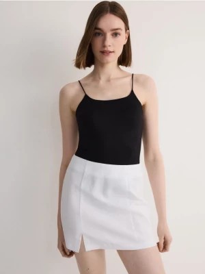 Zdjęcie produktu Reserved - Spódnica mini z lnem - biały