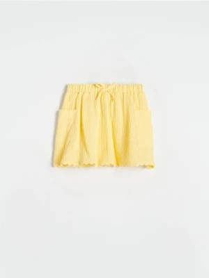 Zdjęcie produktu Reserved - Spódnica z kieszeniami - jasnożółty