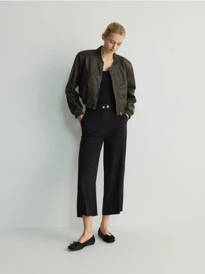Zdjęcie produktu Reserved - Spodnie culotte z kantem - czarny