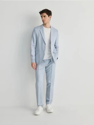 Zdjęcie produktu Reserved - Spodnie garniturowe z domieszką lnu - jasnoniebieski