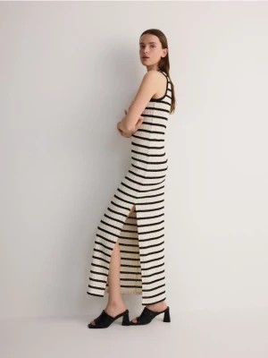 Zdjęcie produktu Reserved - Strukturalna sukienka w paski - wielobarwny