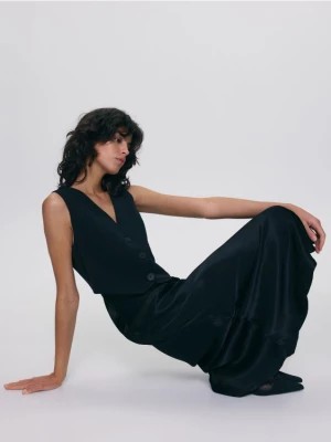 Zdjęcie produktu Reserved - Sukienka midi z wiskozy - czarny