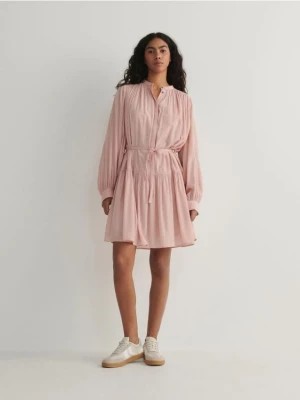 Zdjęcie produktu Reserved - Sukienka mini z paskiem - różowy