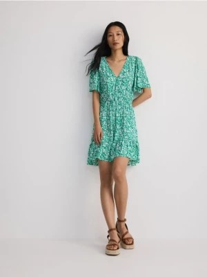 Zdjęcie produktu Reserved - Sukienka mini z wiskozy - zielony