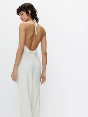 Zdjęcie produktu Reserved - Sukienka z asymetrycznym dekoltem - złamana biel