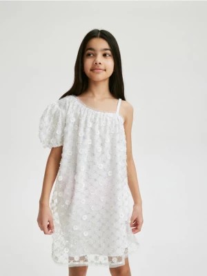 Zdjęcie produktu Reserved - Sukienka z cekinową aplikacją - złamana biel