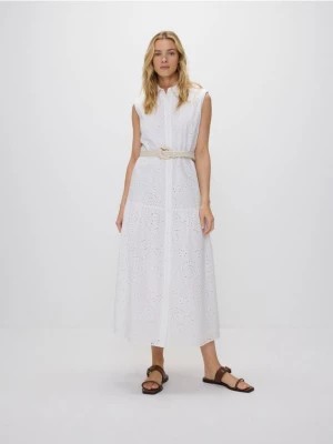 Zdjęcie produktu Reserved - Sukienka z paskiem - biały