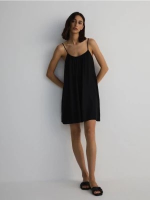 Zdjęcie produktu Reserved - Sukienka z wiskozą i lnem - czarny