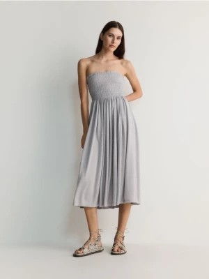 Zdjęcie produktu Reserved - Sukienka z wiskozą - jasnoszary