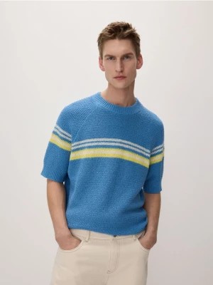 Zdjęcie produktu Reserved - Sweter o strukturalnym splocie - niebieski