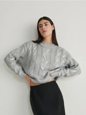Zdjęcie produktu Reserved - Sweter z metalicznym efektem - srebrny