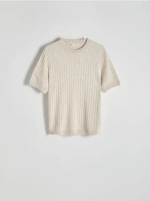 Zdjęcie produktu Reserved - Sweter ze strukturalnej dzianiny - beżowy