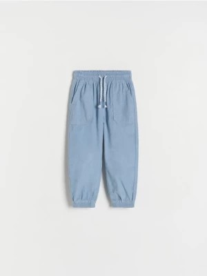 Zdjęcie produktu Reserved - Sztruksowe spodnie jogger - niebieski