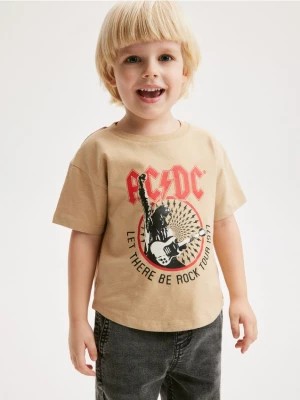 Zdjęcie produktu Reserved - T-shirt AC/DC - beżowy