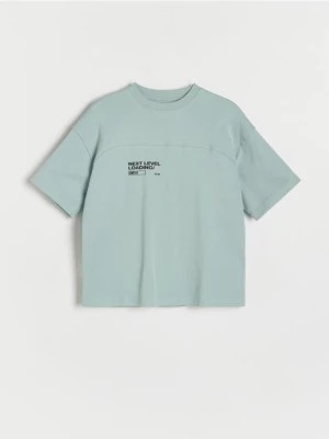 Zdjęcie produktu Reserved - T-shirt oversize - jasnozielony